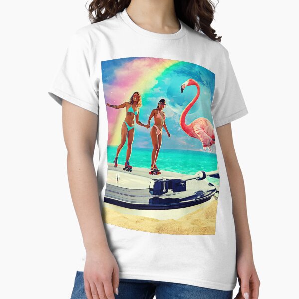 Item preview, Record Player Skating On The Beach designed and sold by PopVelvet.