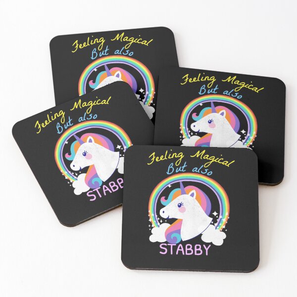 Item preview, Feeling Magical But Also Stabby - Funny Unicorn Rainbow designed and sold by jacks-tees.