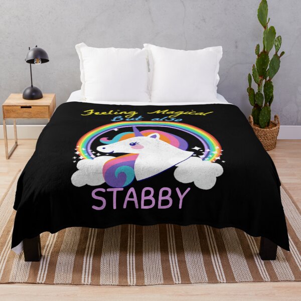Item preview, Feeling Magical But Also Stabby - Funny Unicorn Rainbow designed and sold by jacks-tees.