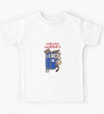 calvin and hobbes police box Kids Tee