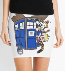 calvin and hobbes police box Mini Skirt