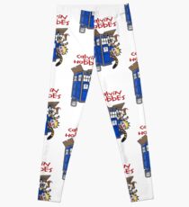 calvin and hobbes police box Leggings