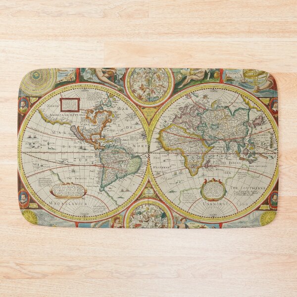 Item preview, An Old Map of the World // 1627 designed and sold by Gothicrelics.