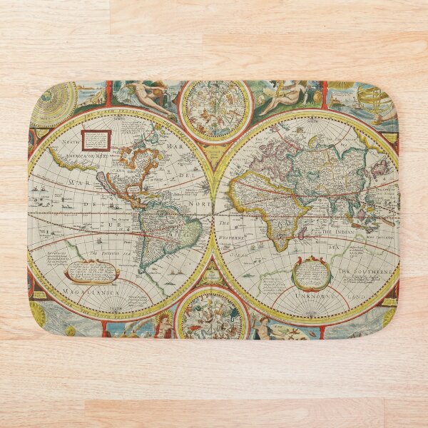 Item preview, An Old Map of the World // 1627 designed and sold by Gothicrelics.