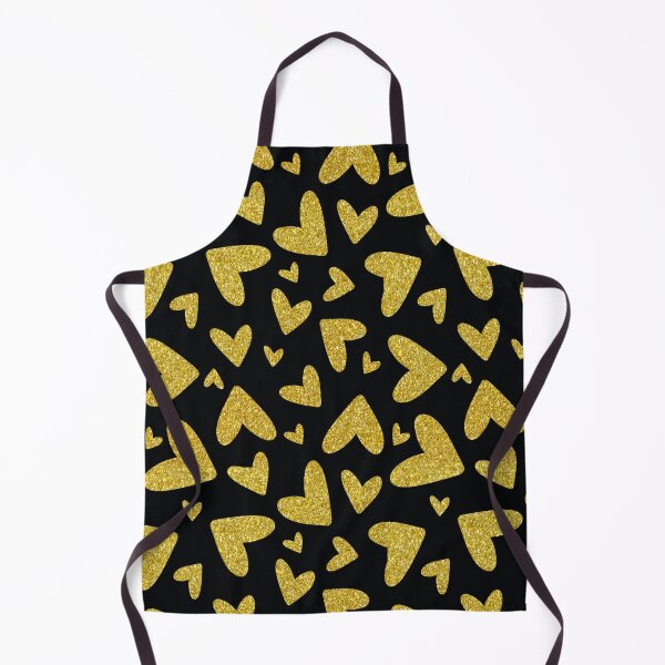 Item preview, black and gold glitter hearts pattern designed and sold by virilamissa.