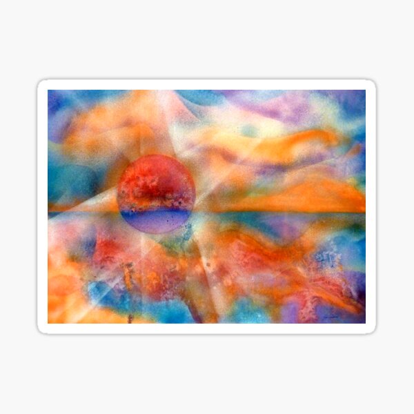 contemporary, seascape, sunset Sticker