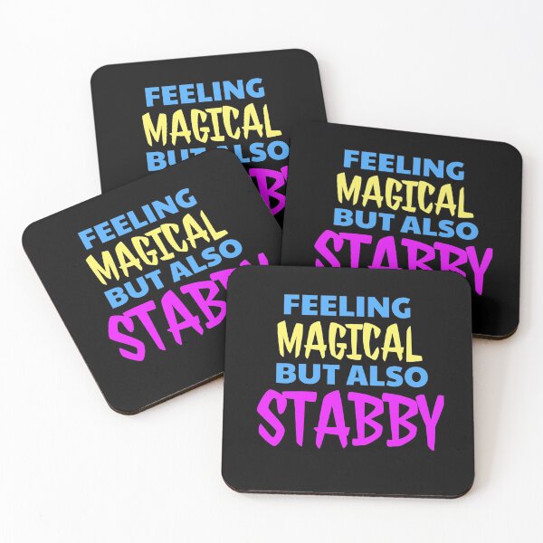Item preview, Feeling Magical But Also Stabby - Funny Unicorn designed and sold by jacks-tees.