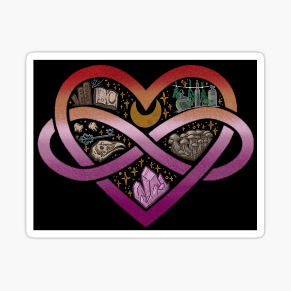 Lesbian Polyamorous Witch Sticker