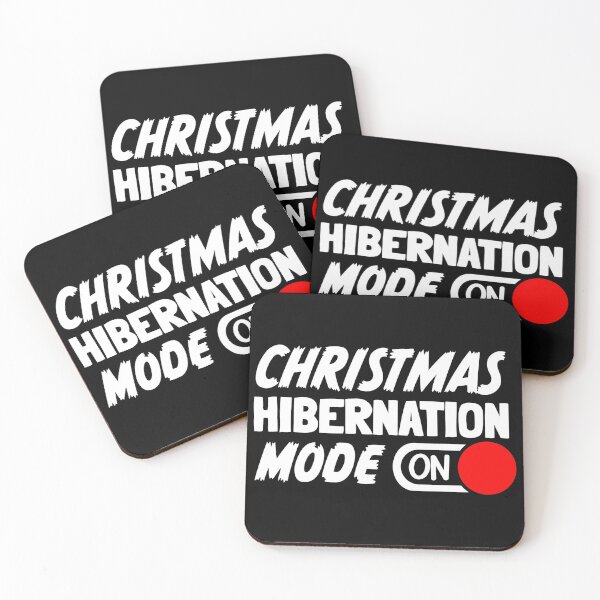 Item preview, Black and White Christmas  Hibernation Mode On Festive Funny Typographic designed and sold by LJWDesigns.