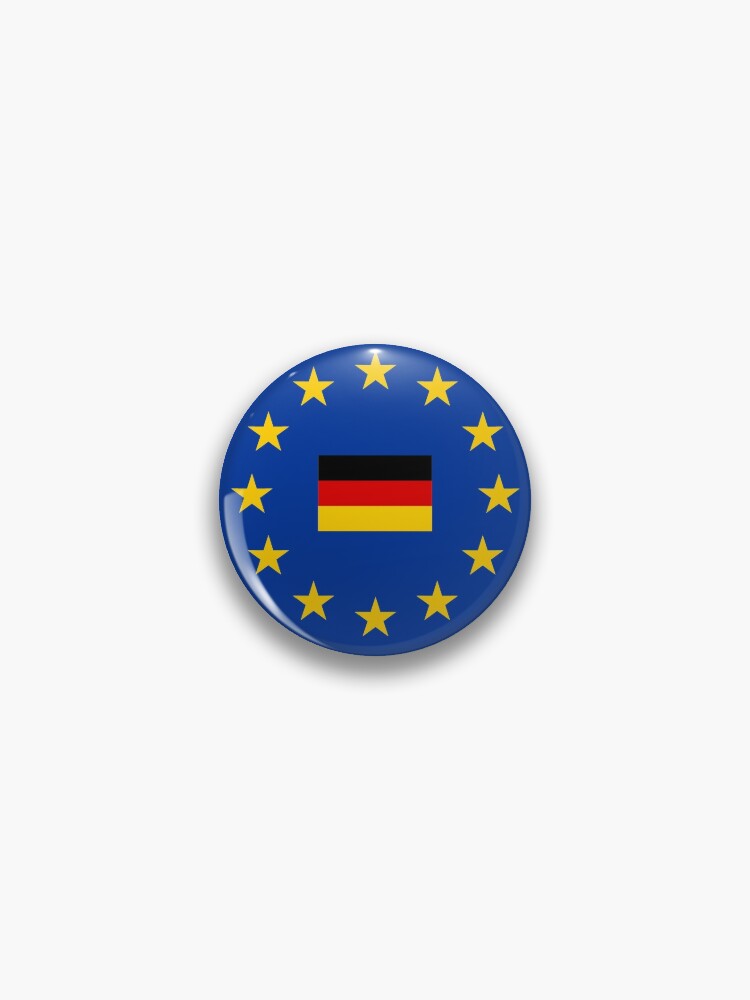 Button mit EU Europa Deutschland Fahne Flagge von GeogDesigns