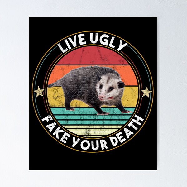 Item preview, Vintage Live Ugly Fake your Death - Funny Possum designed and sold by majuga.