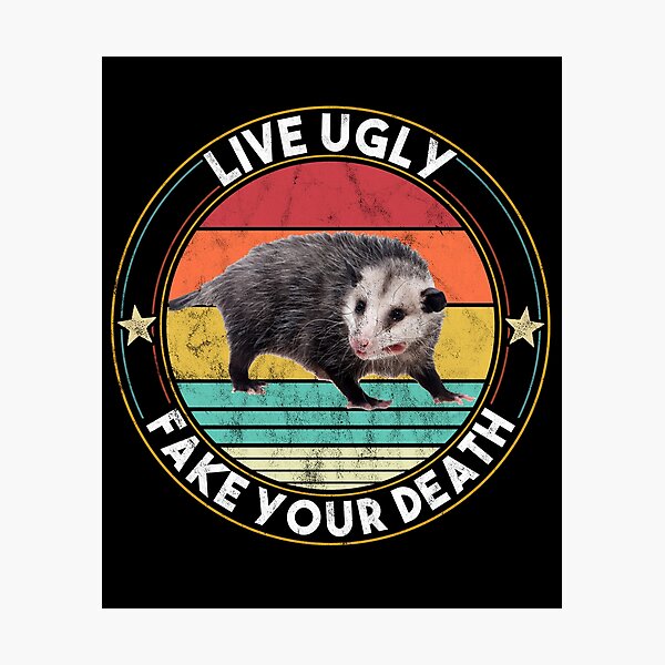 Item preview, Vintage Live Ugly Fake your Death - Funny Possum designed and sold by majuga.