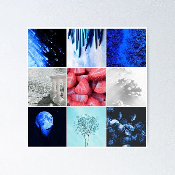 Item preview, Moodboard azul, blanco y rojo designed and sold by feardeargcrafts.