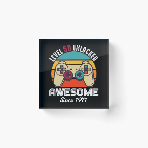 Item preview, Level 50 Unlocked Birthday Awesome Since 1971 designed and sold by RandomStuffShop.