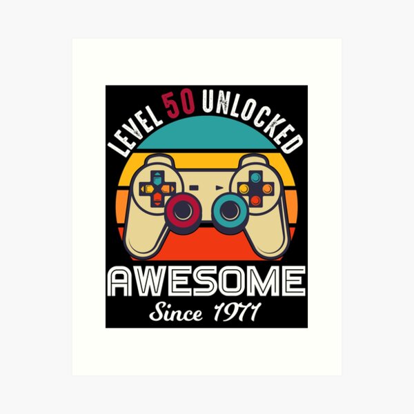 Item preview, Level 50 Unlocked Birthday Awesome Since 1971 designed and sold by RandomStuffShop.