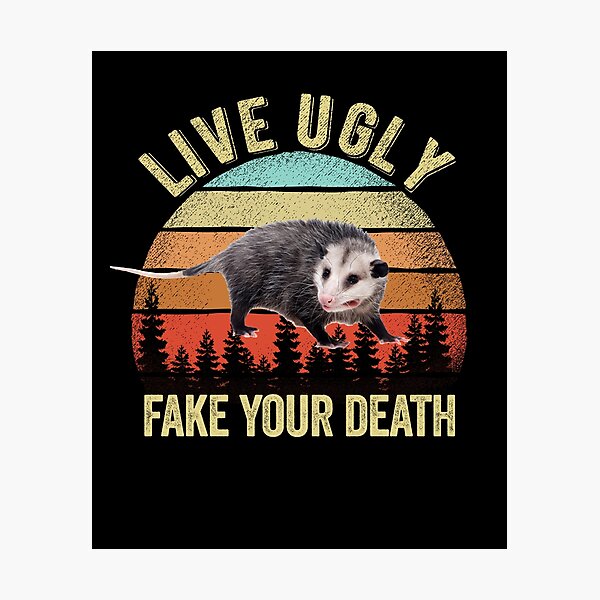 Item preview, Vintage Live Ugly Fake your Death - Funny Possum designed and sold by majuga.