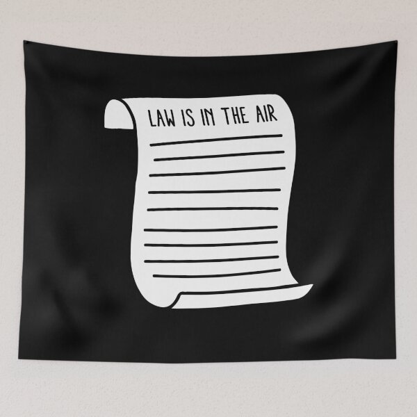 Item preview, Law is in the Air gift idea law student judge attorney designed and sold by PlatonisDesign.