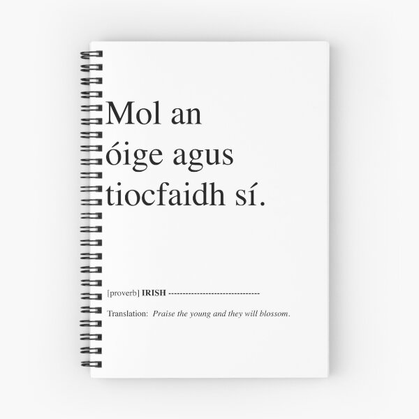 Item preview, Mol an óige agus tiocfaidh sí - Praise the young and they will blossom. Irish language designed and sold by BuyIrishArt.