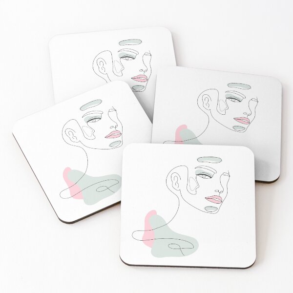 Item preview, Female Pose Edgy Stare Pastel Pink Green designed and sold by GaiaByMila.