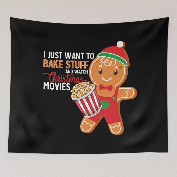 Item preview, Just Want To Bake Stuff And Watch Christmas Movies Christmas Quarantine Funny designed and sold by tinypurpleland.
