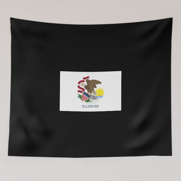 Item preview, Illinois USA flag flag designed and sold by GeogDesigns.