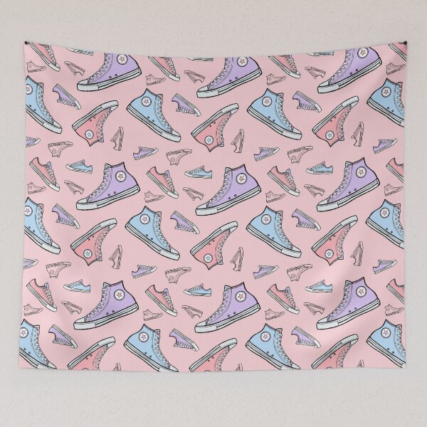 Item preview, Converse Style Pink Pastel Repeating pattern designed and sold by GeorgiaMarie13.