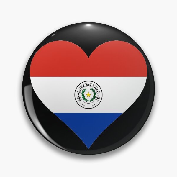 Item preview, Paraguay flag in flag heart designed and sold by GeogDesigns.