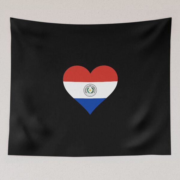 Item preview, Paraguay flag in flag heart designed and sold by GeogDesigns.