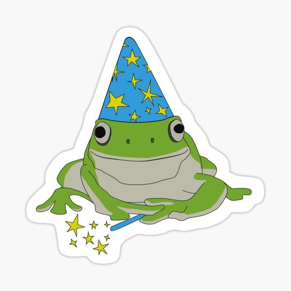 Glitter Wizard Frog Sticker – Lauren Rose Crafts