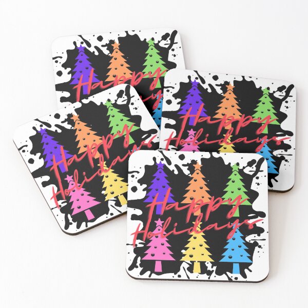 Item preview, Happy Holidays Christmas Tree Paint Splatter designed and sold by TeachersCubby.