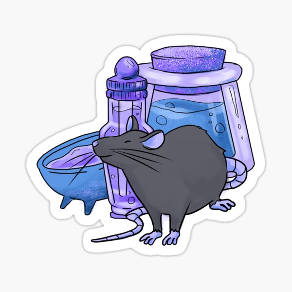 Witch's Familiar: Black Rat Sticker