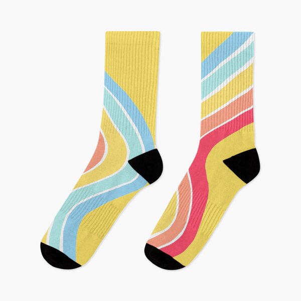 Item preview, Retro Rainbow - Pastel Rainbow - Abstract Rainbow Illustration (Yellow) designed and sold by mydoodlesateme.
