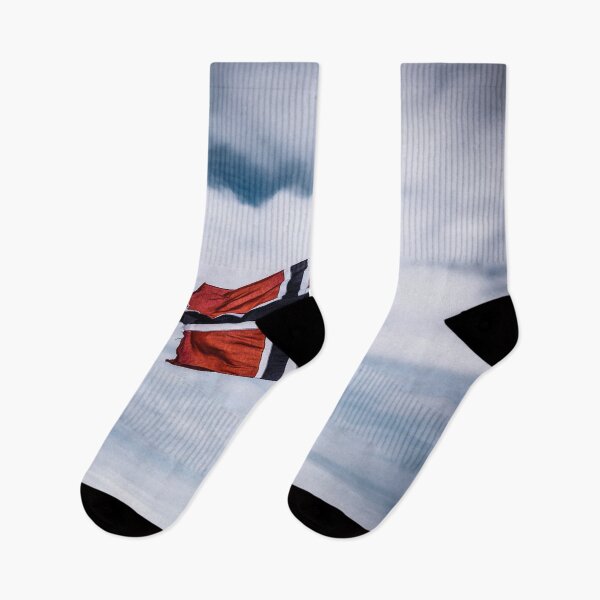 Item preview, norwegian flag waving on the sky designed and sold by franckreporter.