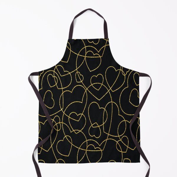 Item preview, black and gold glitter hearts pattern designed and sold by virilamissa.
