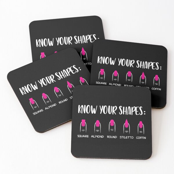 Item preview, Know Your Shapes Nail Tech Press On Nails print designed and sold by jakehughes2015.