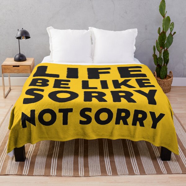 Item preview, Yellow Style Life be Like Sorry not sorry black and white type graphic SVG illustration designed and sold by LJWDesigns.