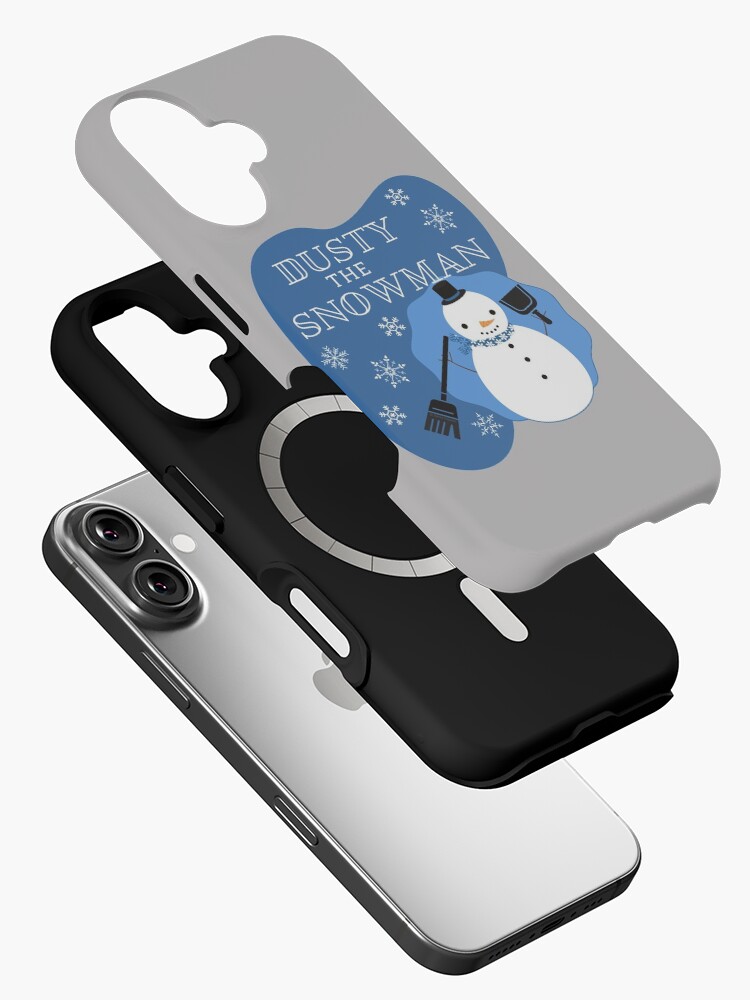 Thumbnail 2 of 4, iPhone Case, Dusty the Snowman Funny Cleaning Design designed and sold by SavvyCleaner.