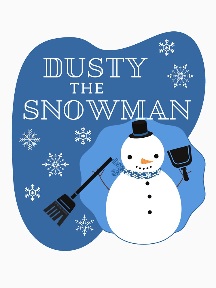 Thumbnail 3 of 3, Baseball ¾ Sleeve T-Shirt, Dusty the Snowman Funny Cleaning Design designed and sold by SavvyCleaner.