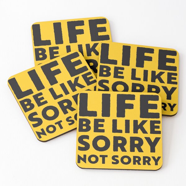 Item preview, Yellow Style Life be Like Sorry not sorry black and white type graphic SVG illustration designed and sold by LJWDesigns.