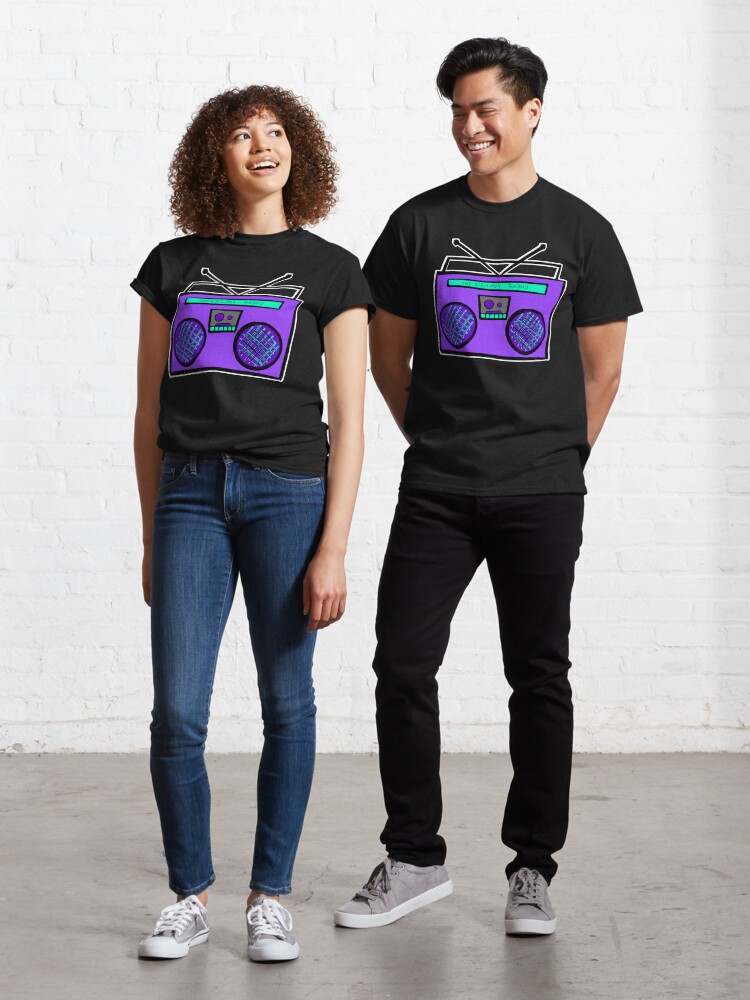 Thumbnail 1 of 7, Classic T-Shirt, Purple Boombox designed and sold by that5280lady.
