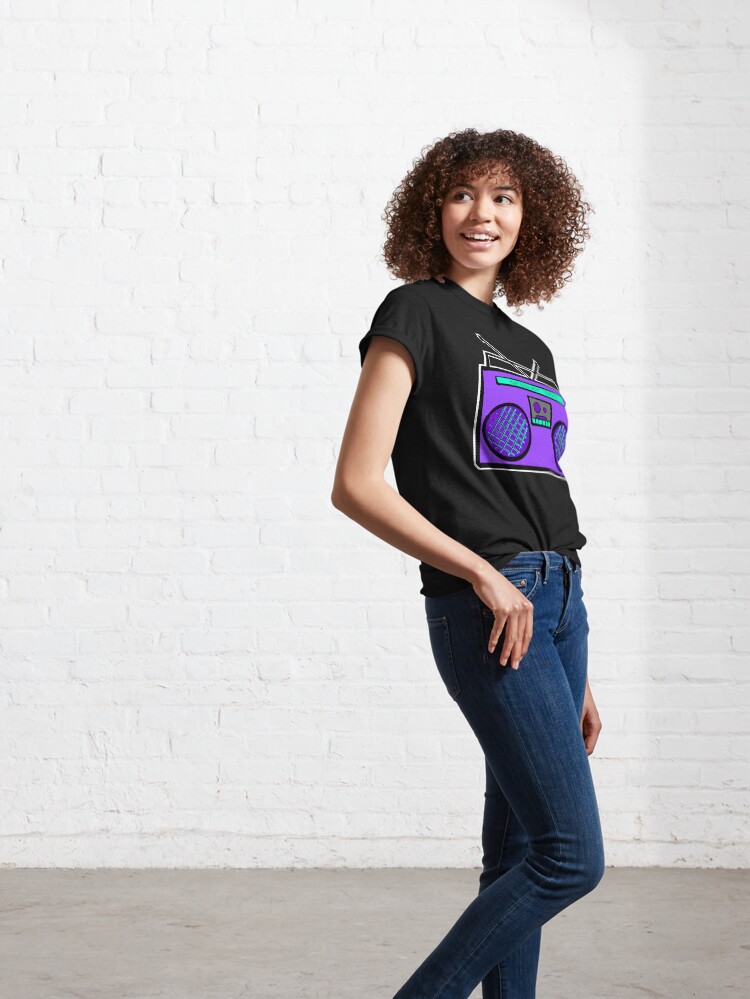 Thumbnail 6 of 7, Classic T-Shirt, Purple Boombox designed and sold by that5280lady.