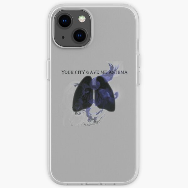 Blue version of Your City Gave me Asthma iPhone Soft Case