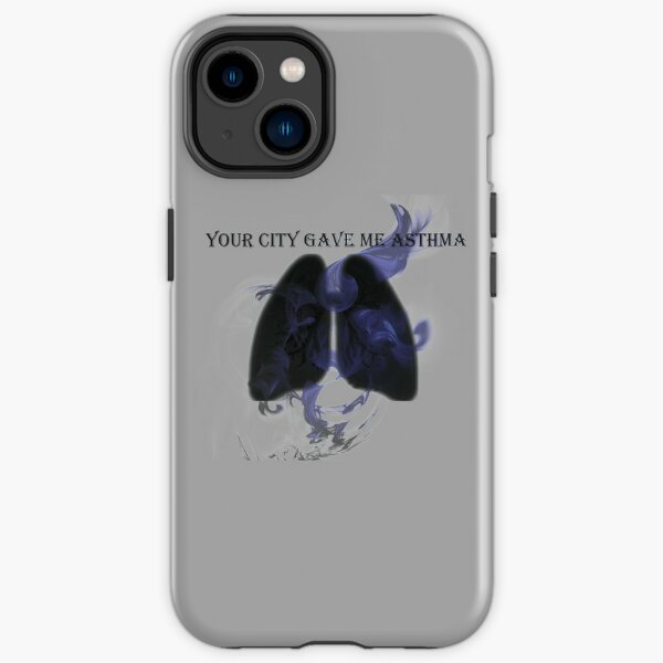 Blue version of Your City Gave me Asthma iPhone Tough Case