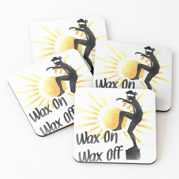 Item preview, Karate Kid Wax On Crane Kick - Martial Arts Vintage Silhouette 80's Illustration designed and sold by Nick Starn.