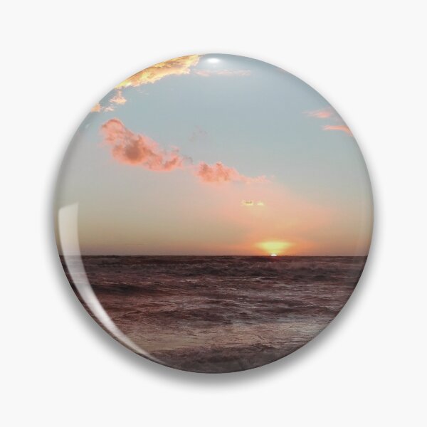 Item preview, romantic sunset pink of the sun on the horizon over the sea designed and sold by alessiapenny.