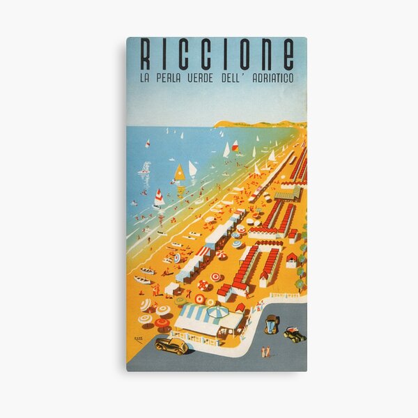 Item preview, Vintage Poster - Riccione. The green pearl of the Adriatic - Nico Rosso - 1939 designed and sold by Gin  Neko.