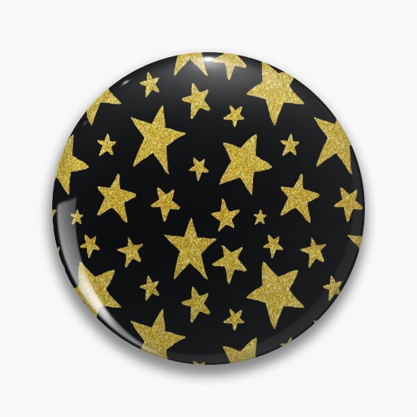 Item preview, black and gold glitter stars pattern designed and sold by virilamissa.