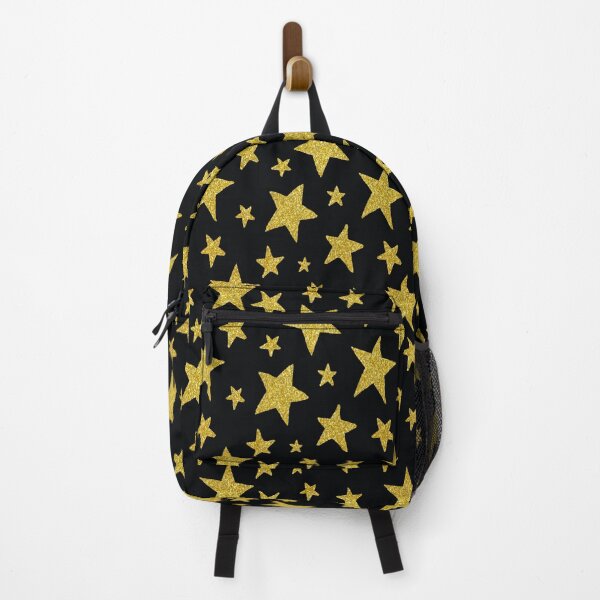 Item preview, black and gold glitter stars pattern designed and sold by virilamissa.