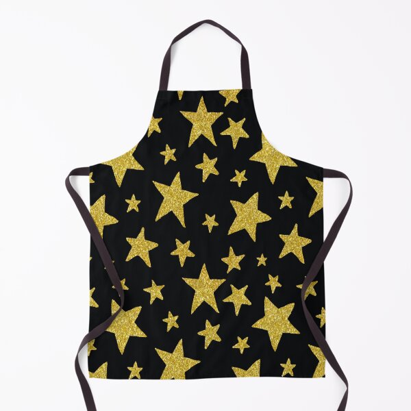 Item preview, black and gold glitter stars pattern designed and sold by virilamissa.