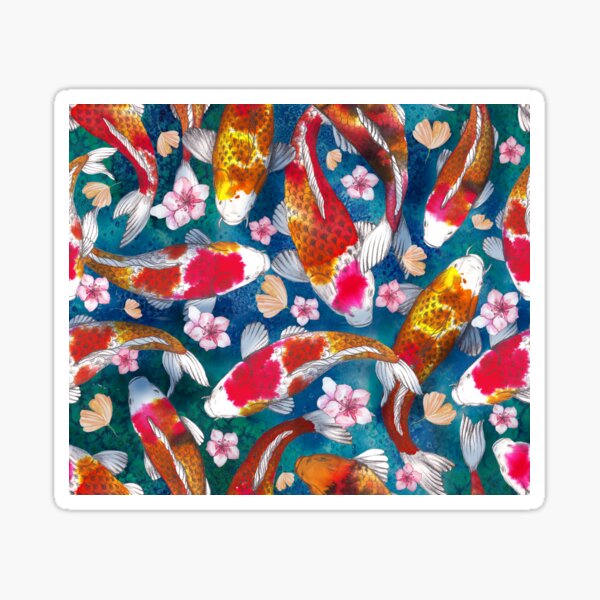Koi Fisch Muster Sticker